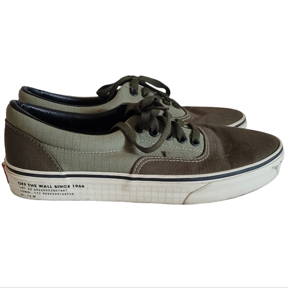 Vans olive green sneakers shoes unisex men 8.5 women 10 - Picture 3 of 14